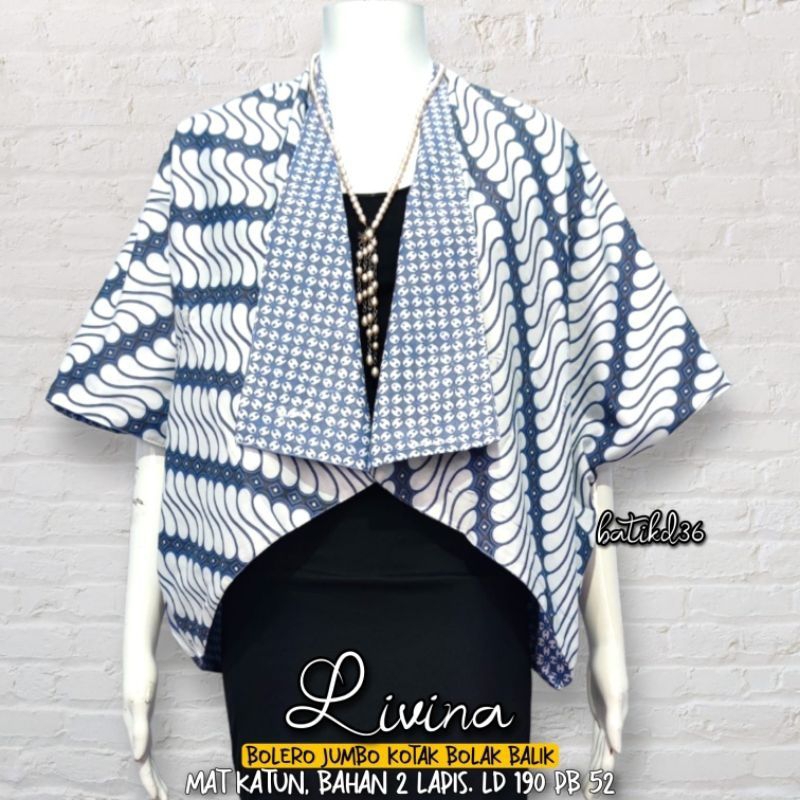 Grosir Bolero Lowo Bolak balik outer wanita motif Parang jumbo LD 190 murah tebal motif parang kawung kekinian lucu keren murah blazer Cardi rompi cardigan vest ibu muda katun halus keren kasual seragam kembaran super oversize xxxxxl