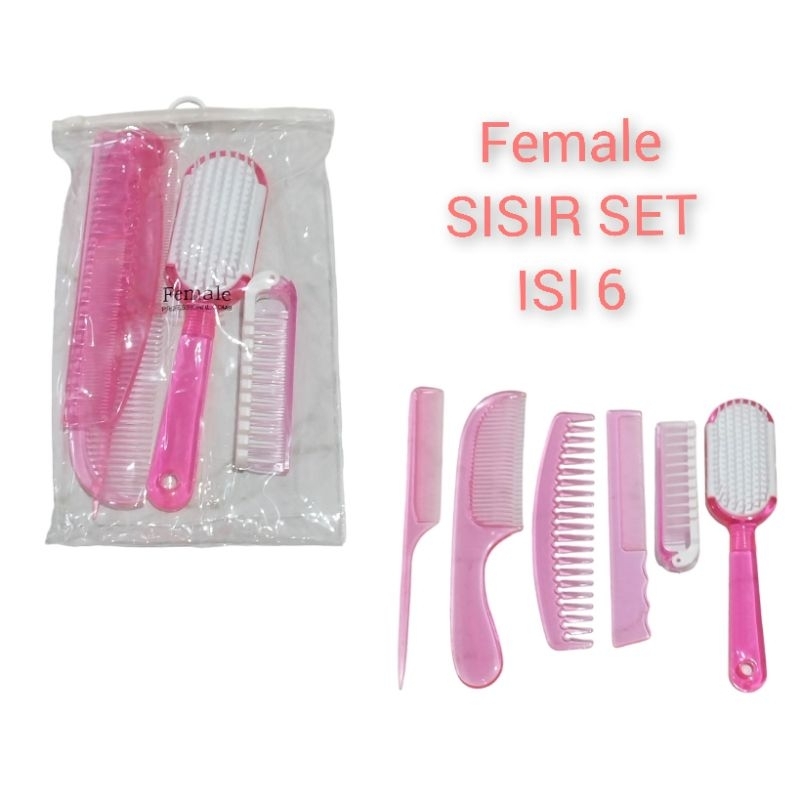 Female Sisir Set isi 6 Sisir rambut set