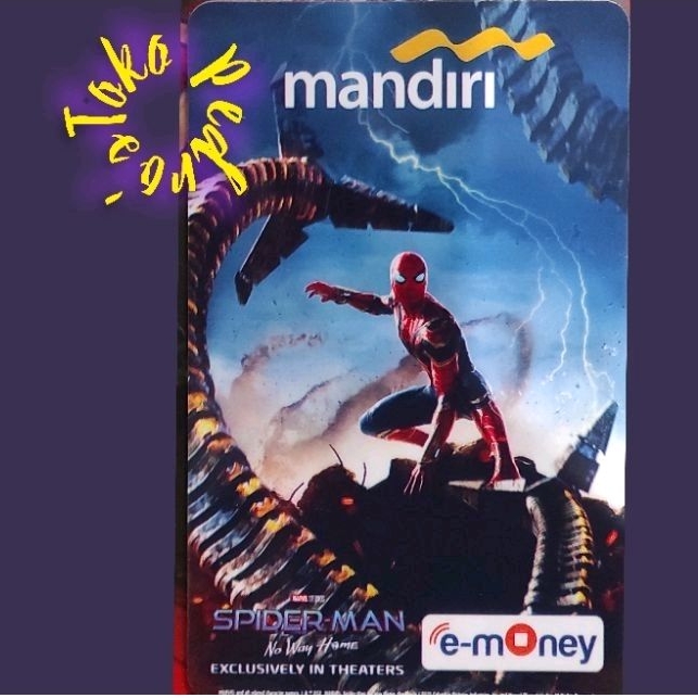 ///SATUAN ECERAN/// Mandiri eMoney Spiderman Fighting VS Enemies /Part of NO WAY HOME SPIDERMAN  ORI /Like eTOLL Tapcash Flazz or Brizzi