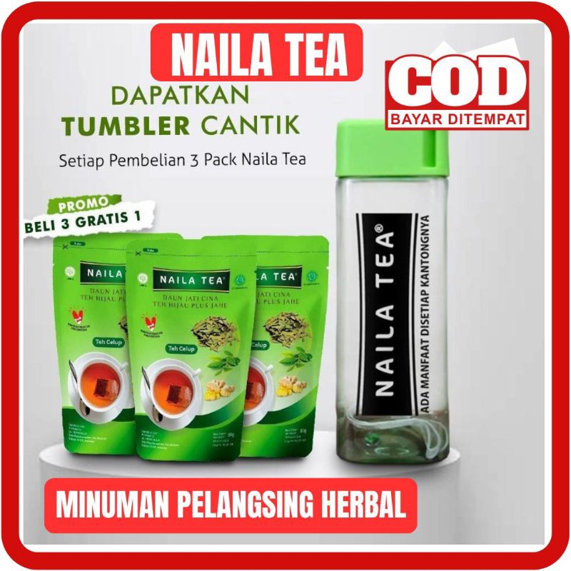 

[PAKET 3] - NAILA TEA Minuman Teh Pelangsing Herbal Alami Izin BPOM NAILA TEH NAILA TEA SLIMMING TEA PELUNTUR LEMAK JAHAT