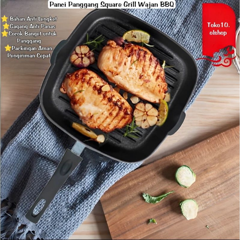 PANGGANGAN ANTI LENGKET GRILL PAN⭐Toko10.olshop⭐