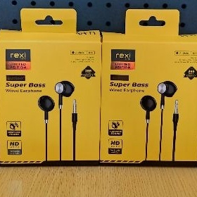 REXI Audio-X Supper Bass1200MM  Wired Earphones HITAM