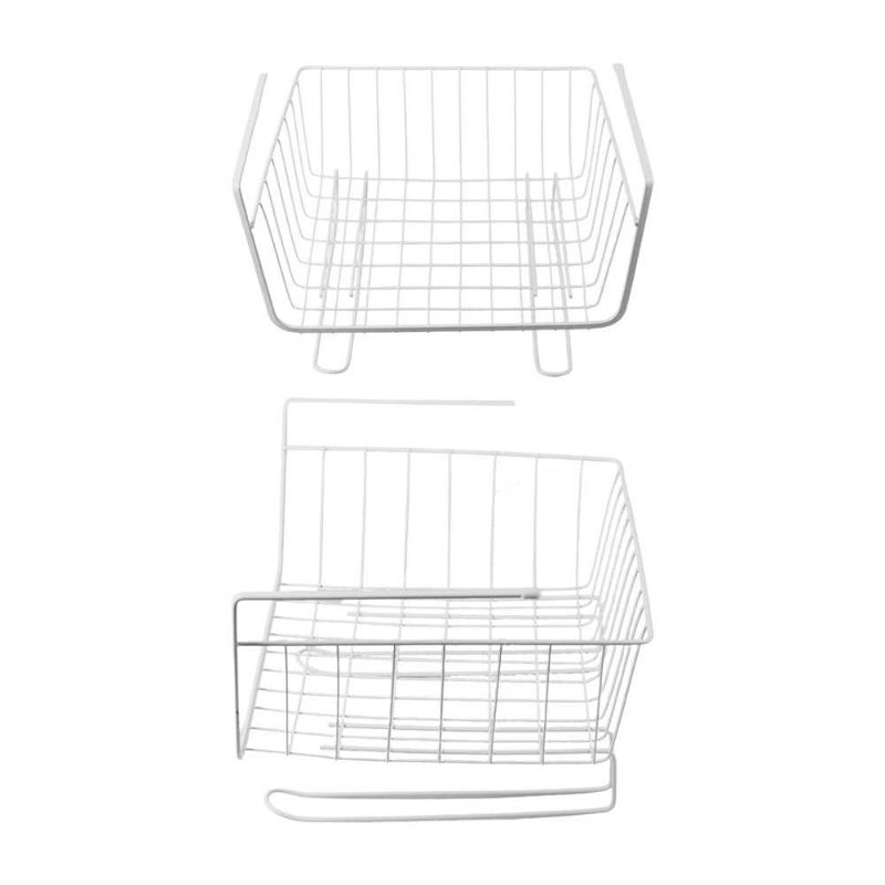 KITLOVE Rak Gantung Cabinet Door Organizer Storage Basket Rack Putih - IFB41