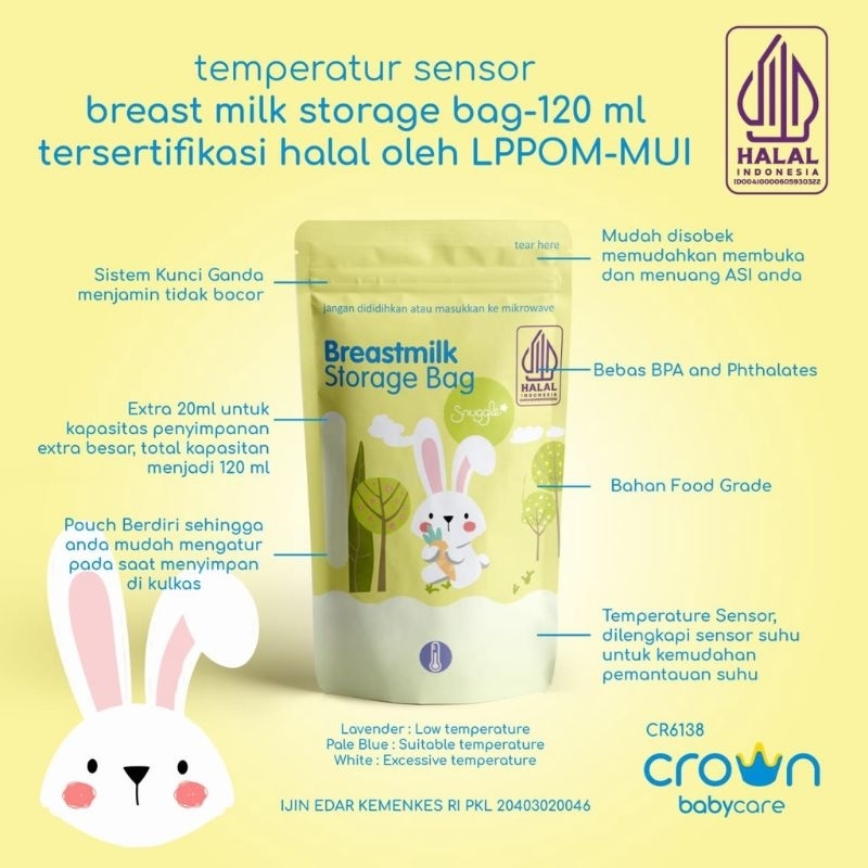 Crown Kantong Asi 100 ml / Breast Milk Storage Bag 100ml