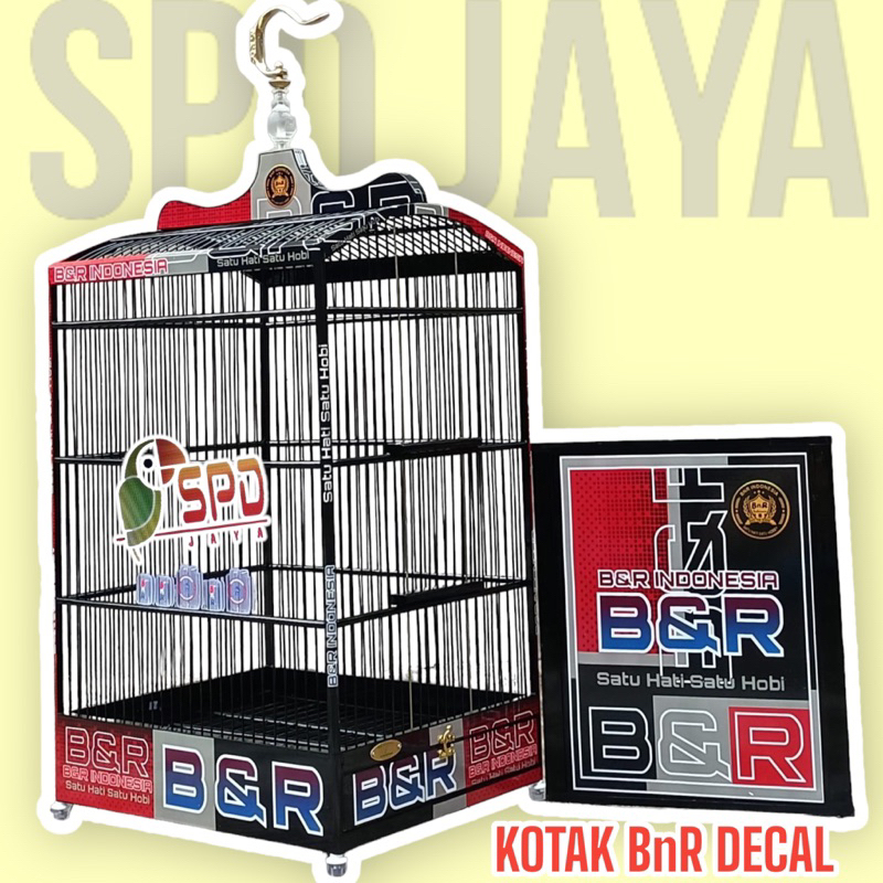 SANGKAR KANDANG KOTAK BnR DECAL B&amp;R