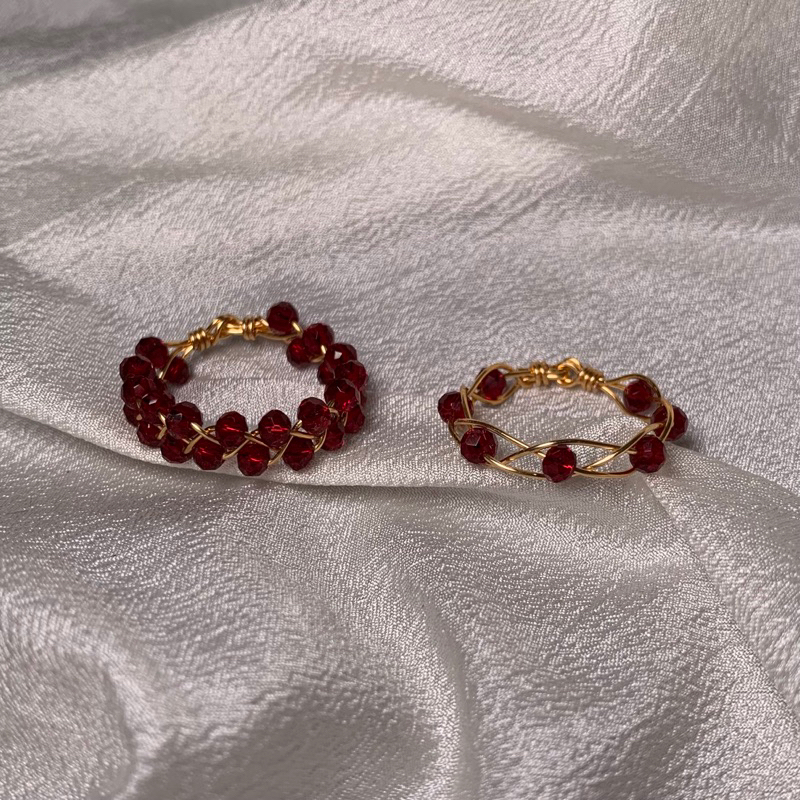 cincin fancy / cincin kristal / crystal ring / cincin gaya / cincin manik / cincin mewah / cincin murah