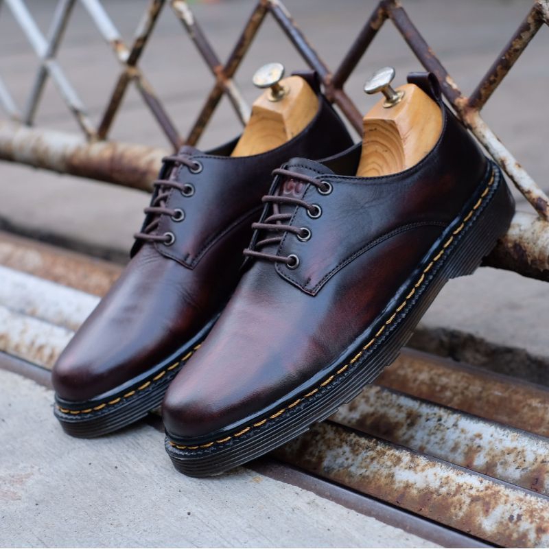Azcost Sepatu Boots Pria Bilson - Burgundy