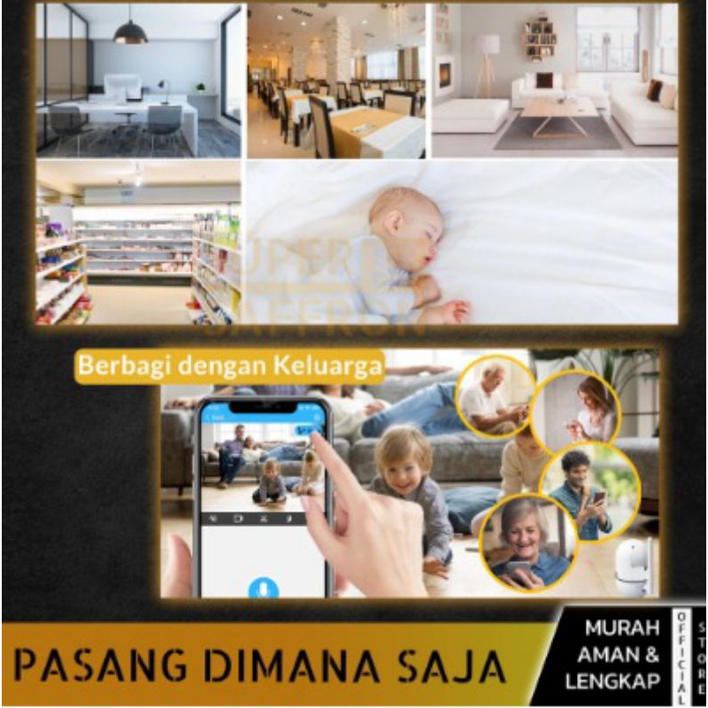 Kamera CCTV Wifi Resolusi Jernih Full HD 1080P Smart Camera Minion Tipe IDO