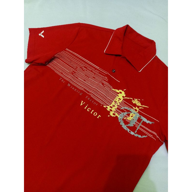 polo shirt kaos badminton victor second bekas original