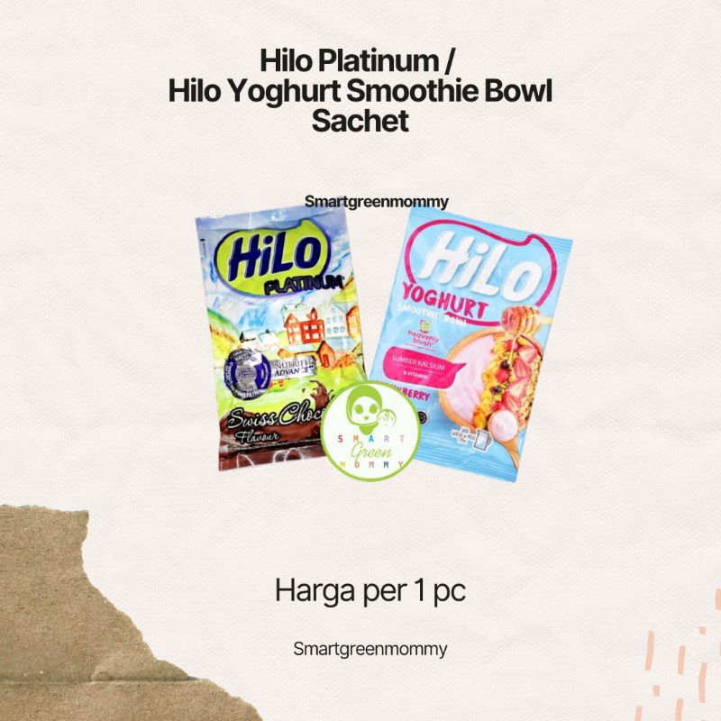 HiLo Platinum Swiss Chocolate Sachet / Hilo Yoghurt Smoothie Bowl Strawberry Sachet 30 g