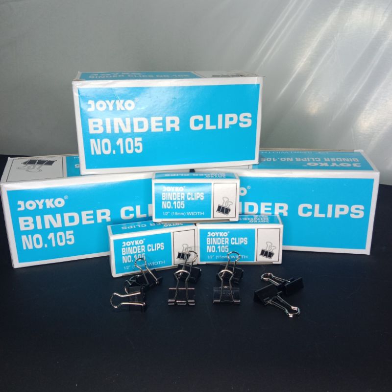 

Binder clip JOYKO / no. 105 || 1 gross isi 12 kotak