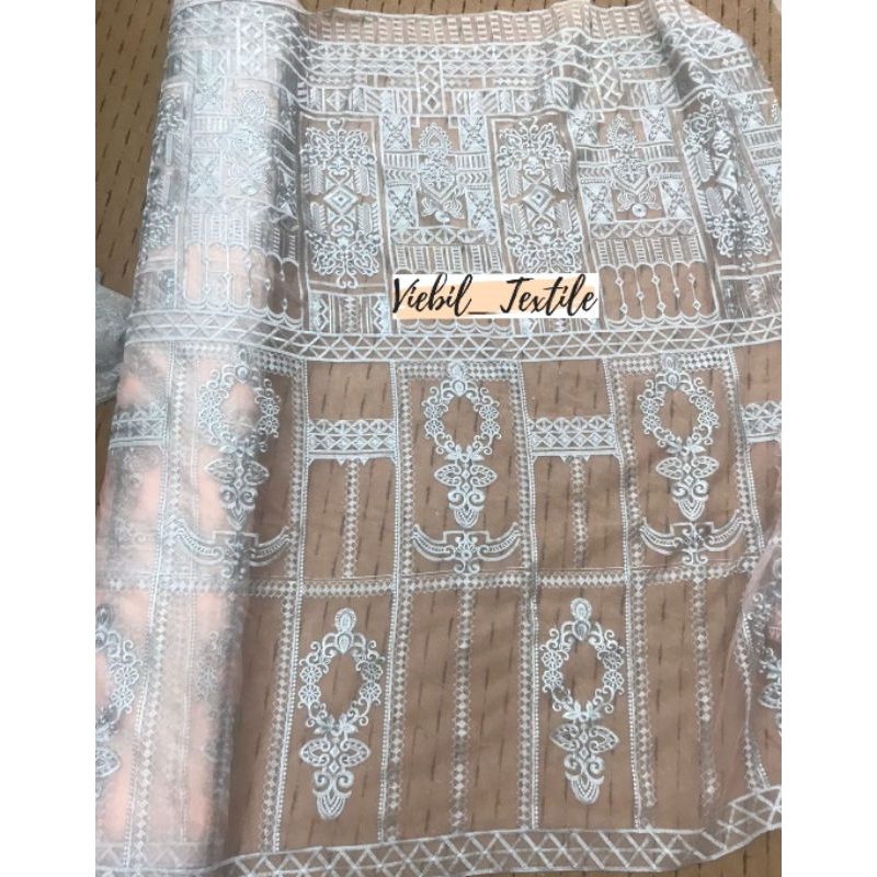 Kain organza embordiery sapto organza bordir etnik sapto harga persetengah meter 0.50