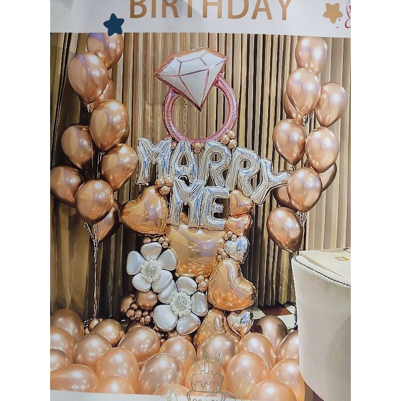 Paket Balon Dekorasi Marry Me / Lamaran