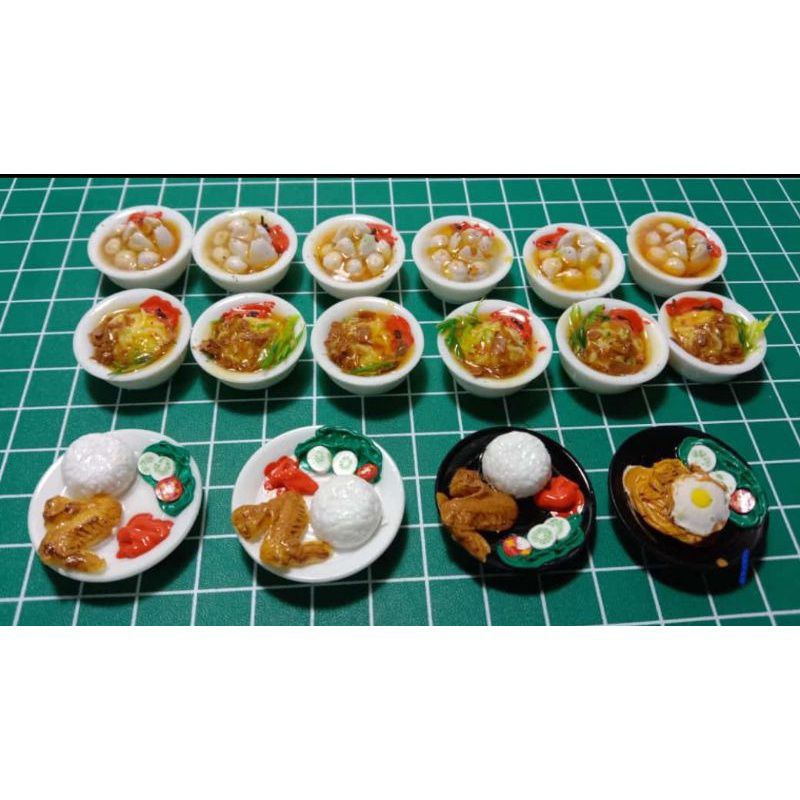 Gantungan Kunci Miniatur Makanan Replika Harga 1 pcs / Ganci Miniatur Snack / Gantungan Kunci Snack