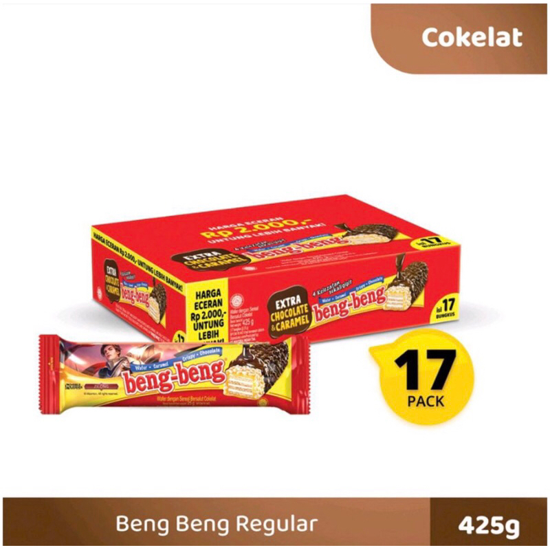 

BENG BENG extra coklat dan karamel/per box isi 17pcs