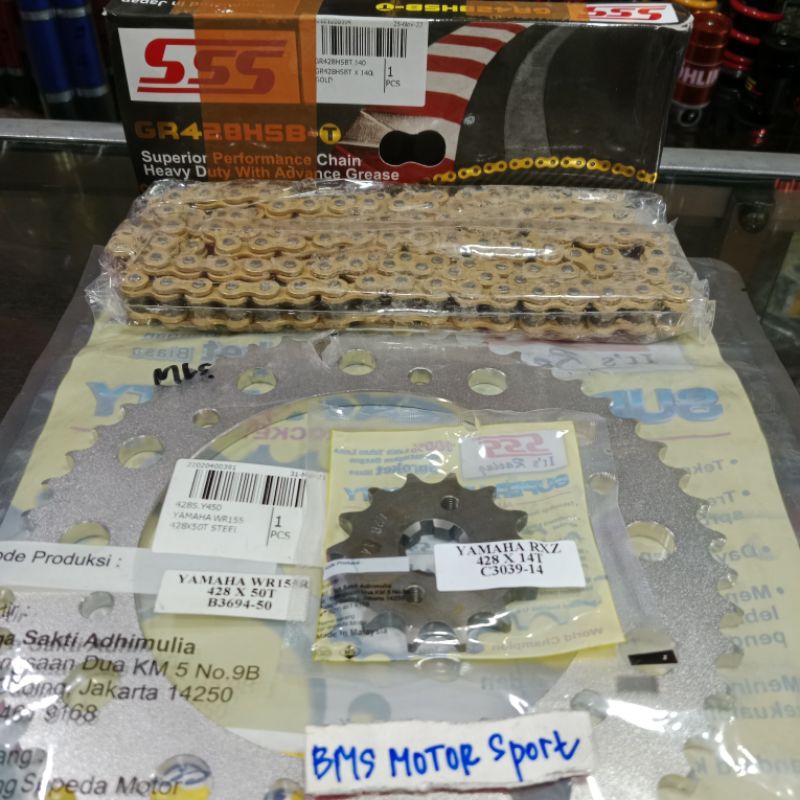 gear set sss WR 155 428/gear set WR 155 SSS ORIGINAL 428
