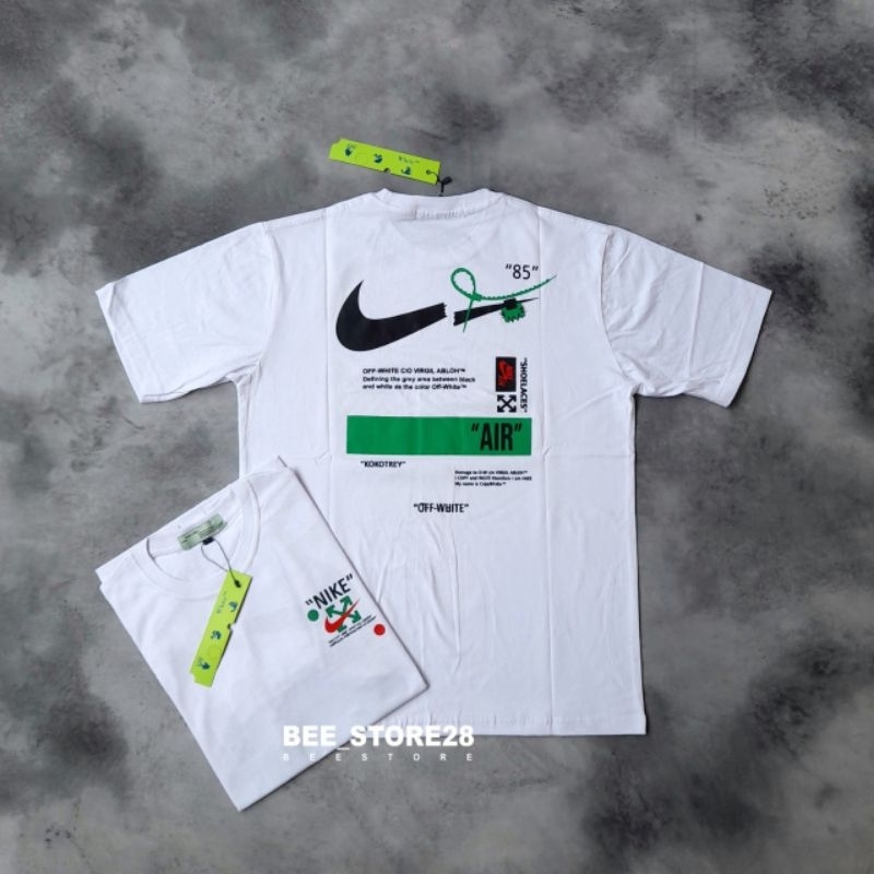 KAOS T-SHIRT OFF WHITE X NIKE FULLTAG &amp; LABEL PREMIUM