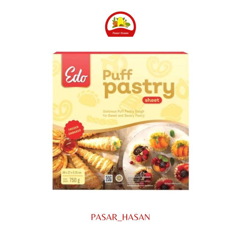 750gr Puff Pastry Edo | Frozen Food | Pasar Hasan