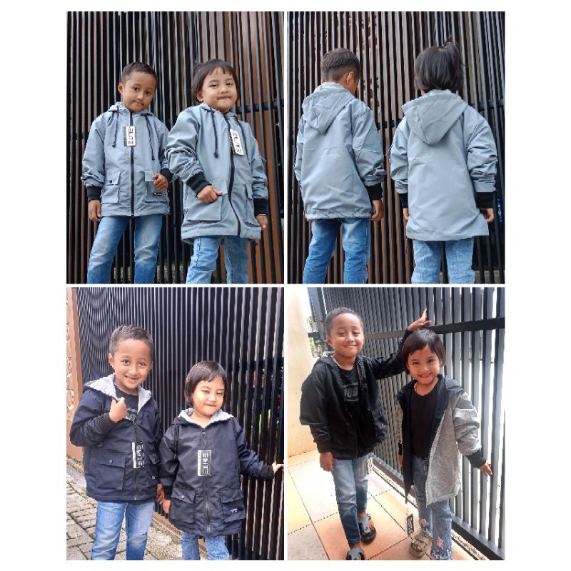 Jaket Anak Waterproof - Jaket Parka Anak - Jaket Anak Anti Air - Hoodie Anak
