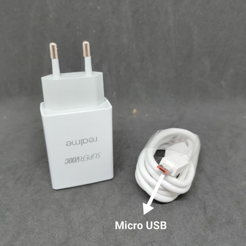 Charger Realme 20W 4A Fast Charging SUPER VOOC DART Micro USB ORIGINAL 100% Realme C1 C2 C3 C11 C12 C15