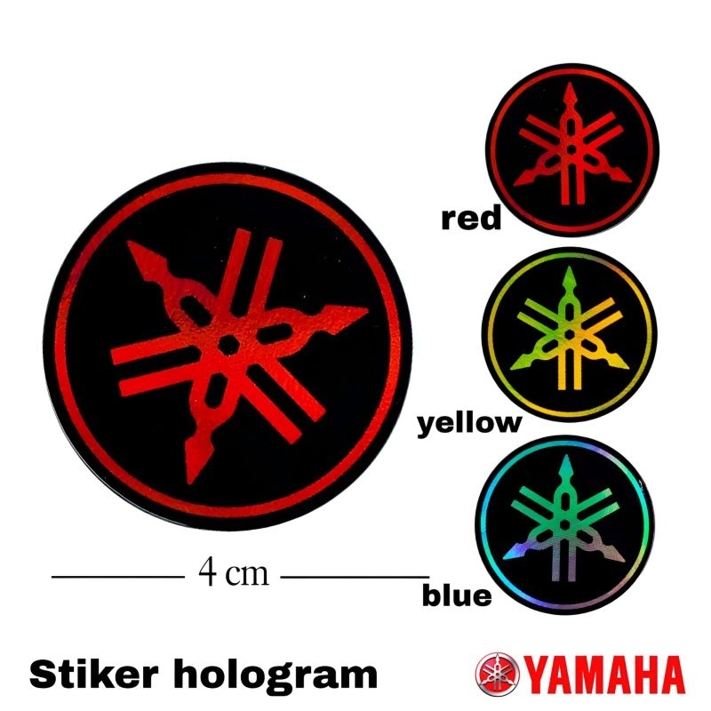stiker hologram logo yamaha aman untuk semua kendaraan motor,mobil,pesawat