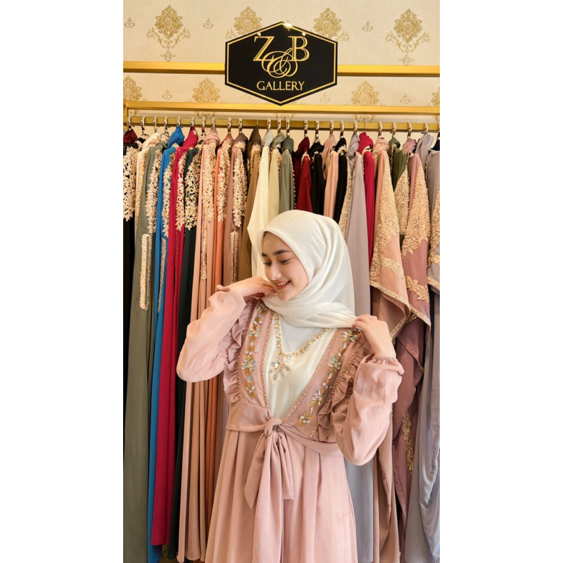READY STOCK KAYLA DRESS FREE MANSET DAN TURBAN