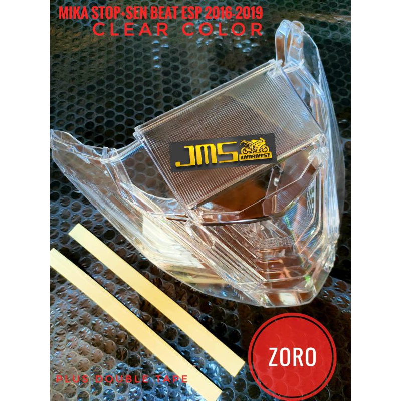 mika cover lampu stoplamp zoro set mika stop plus sen bening/smoke/merah beat karbu beat fi beat injeksi beat esp fi beat street