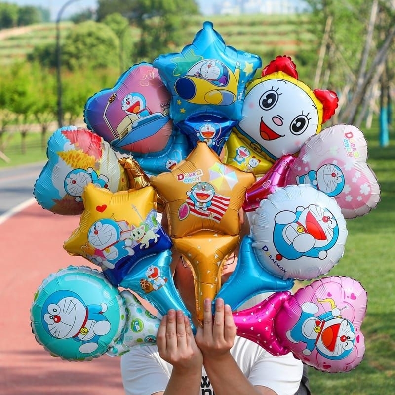 [BISA INSTAN Uk BESAR YA] Balon pentungan tongkat tangan karakter kartun happy birthday balon  balon huruf  balon latex balon ulang tahun dekorasi ulang tahun
