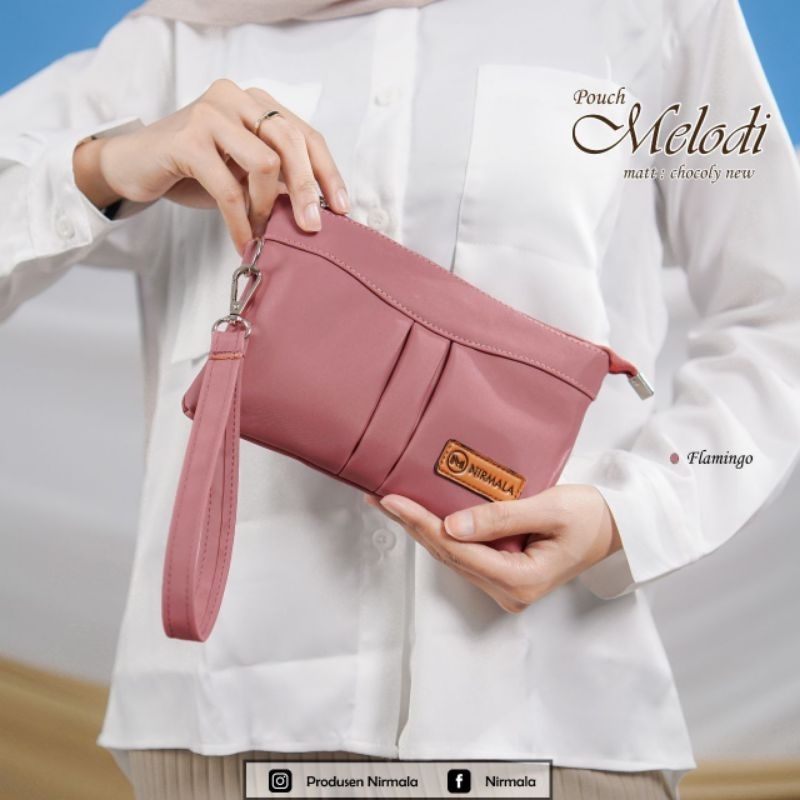 POUCH MELODI BY NIRMALA BAHAN CHOCOLY ANTI AIR WATERPROOF PREMIUM