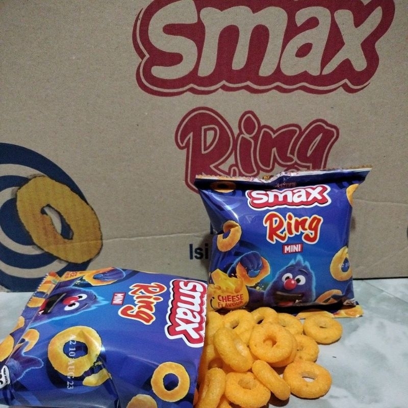 

snack makanan ringan SMAX Ring rasa keju satuan 1 pics@20gram