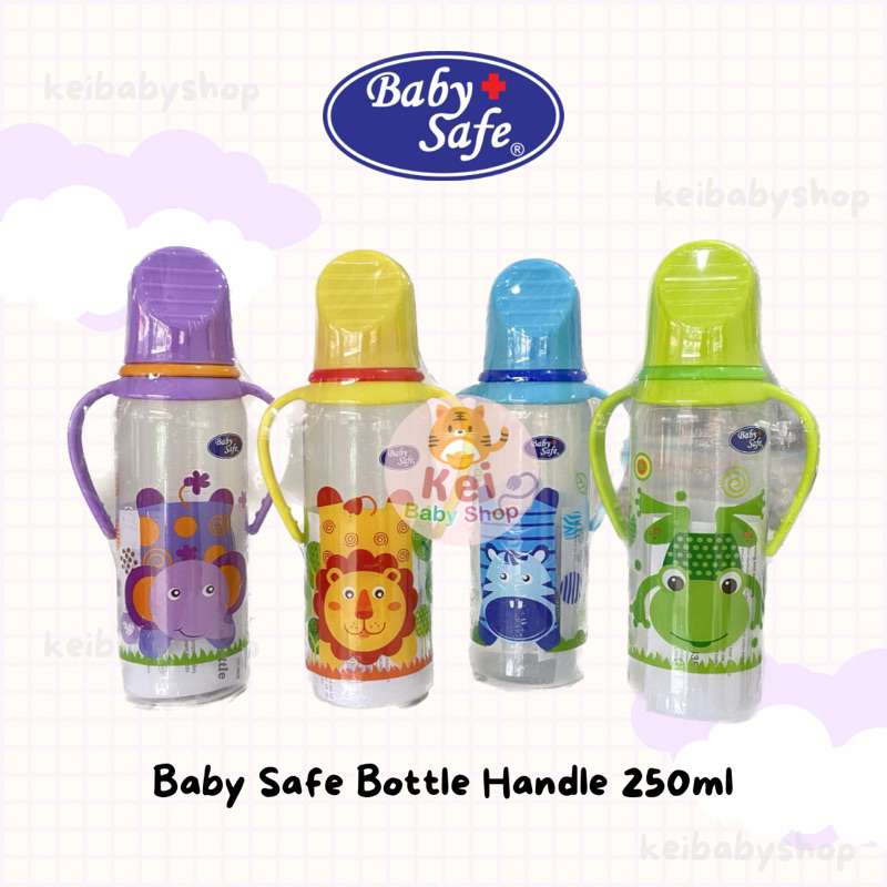 Baby Safe Bottle Handle 250ml JS005 / Botol Susu Gagang BPA Free