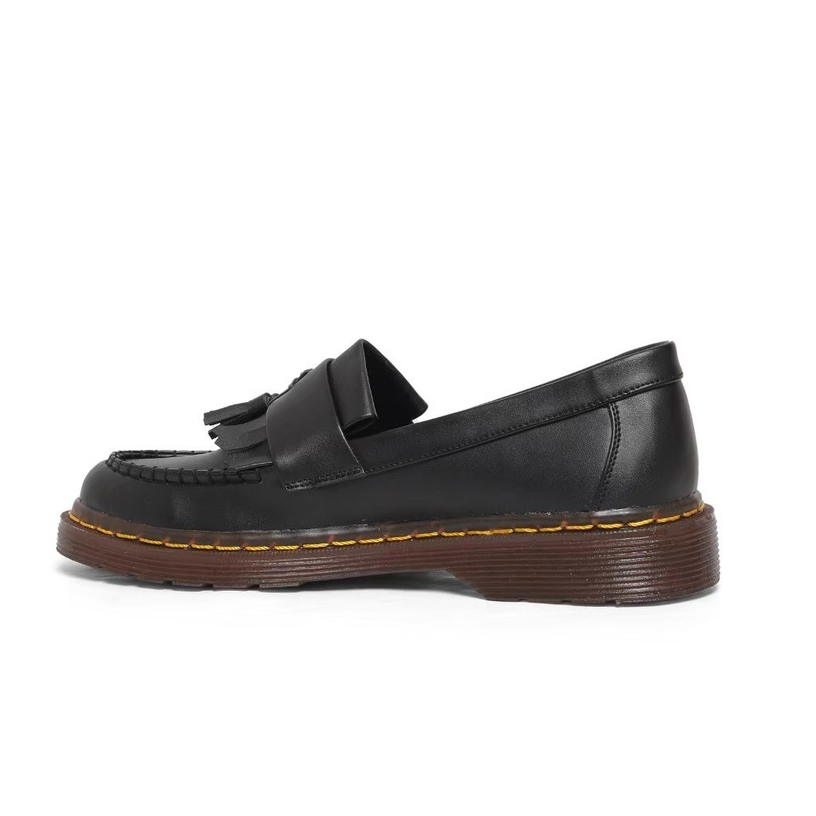 Sepatu Loafer Pria Kasual Docmart Kulit Loafers Formal Slip On Original - Ziggy Black