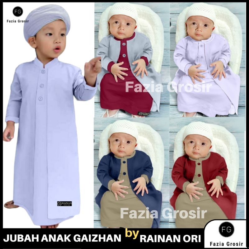 Jubah Anak GAIZHAN by RAINAN ORI / Jubah Anak Terbaru 2022 / Jubah Habib Anak / Jubah Anak Lengan Panjang / Gamis Anak Laki Laki / Jubah Anak Usia 1-13 tahun