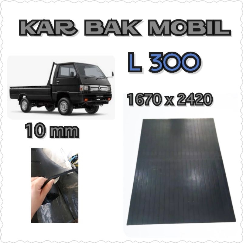 karpet bak untuk mobil  L300/L 300 tebal 10 mm warna hitam