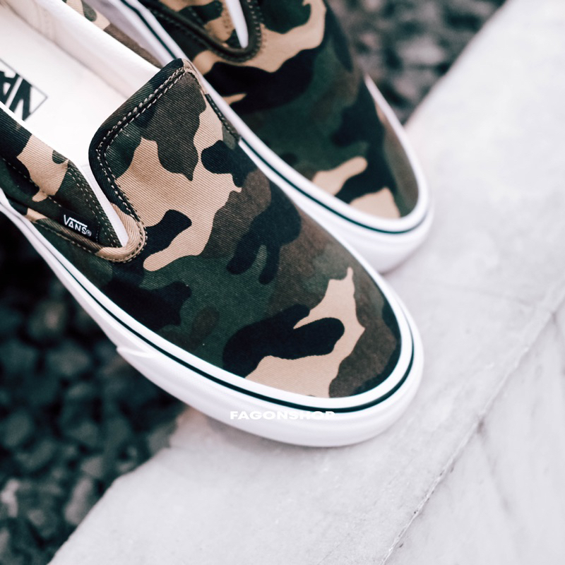 VANS SLIP-ON WOODLAND/CAMO CLASSIC ORIGINAL 100%