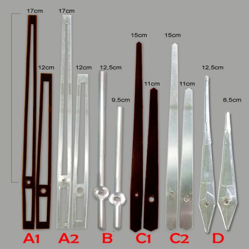 Jarum Jam dinding Panjang 12 - 20 cm
