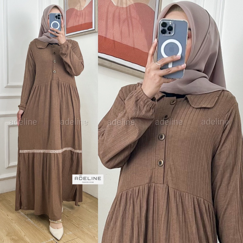 Raila Maxy - Gamis Knit Rajut Busui LD100+ / 371-6944