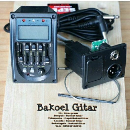 Preamp Gitar akustik Prenner LC5 Fullset bonus kabel jack