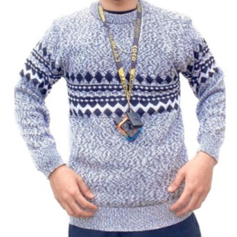 SWEATER RAJUT PRIA  MICHAEL TRIBAL TWOTONE BAHAN TEBAL