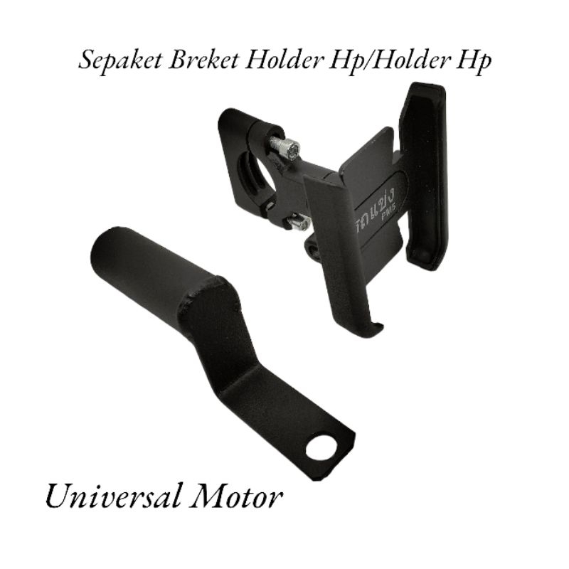 Paket Breket Holder Hp+Holder Hp Jepit PNP Universal motor