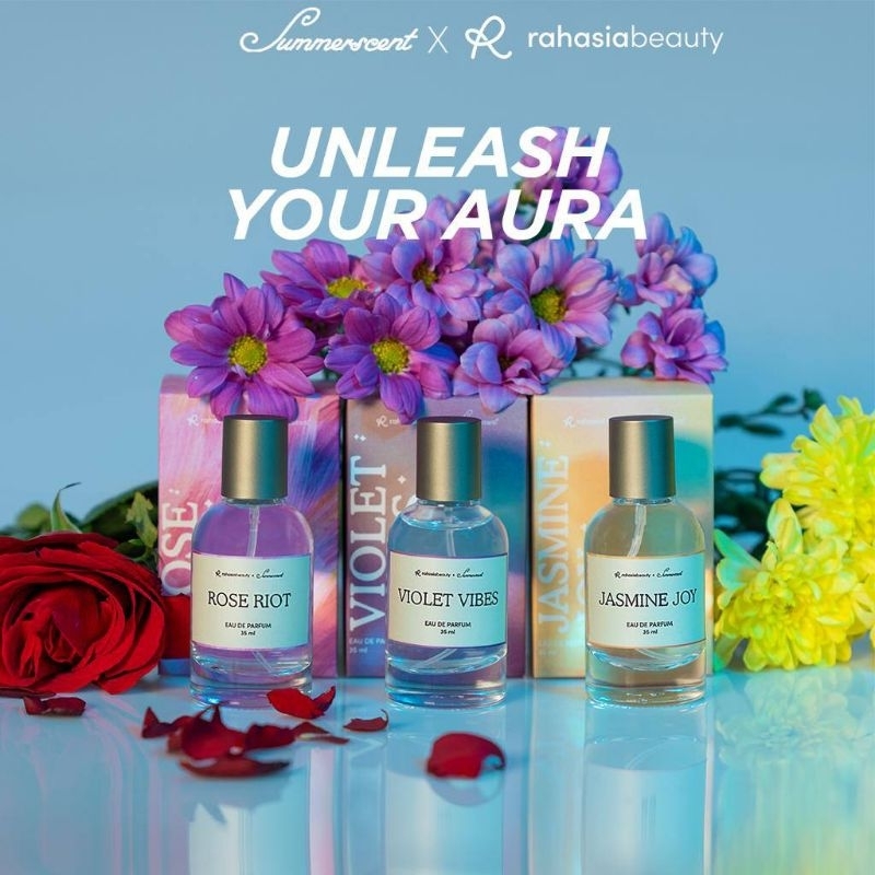 (SUMMERSCENT X RAHASIA BEAUTY) PARFUM 35ml PERFUME BAJU EDT PEWANGI BADAN 35 ML eau de toilette parfum tubuh parfum baju natural parfume eu de toilette jaquiline ja quiline zoe celine yervant godfrey sumerscent