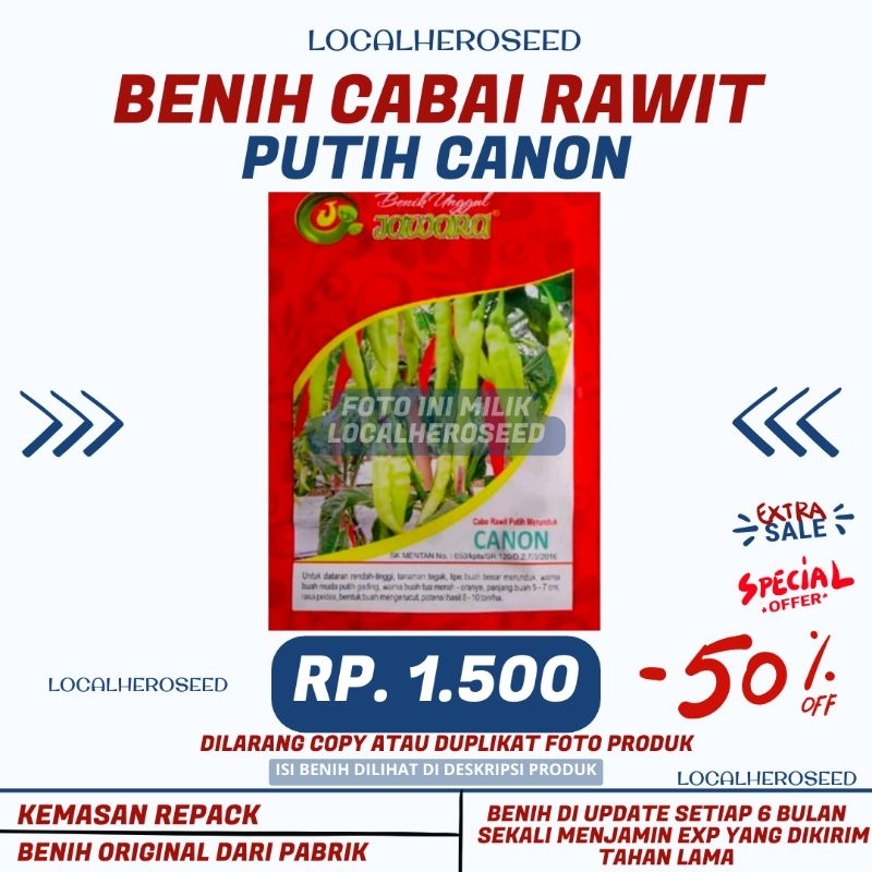 Bibit Cabe Rawit CANON | Benih Cabe Unggul | Bibit Cabai Rawit | Benih Cabe Rawit Setan