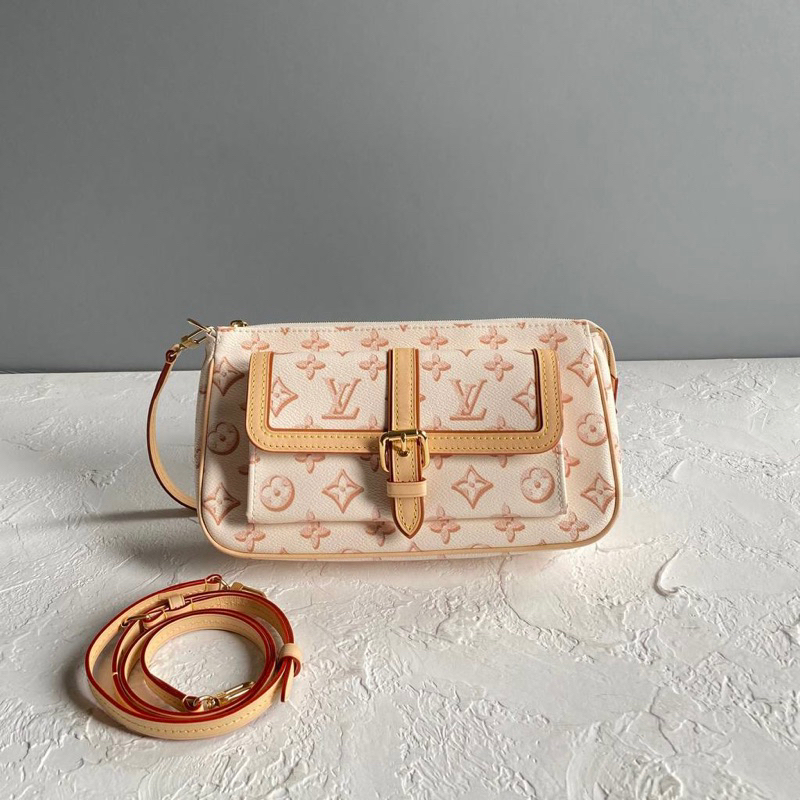 Original Louis Vuitton LV Maxi Pochette Accessoires with Long Strap