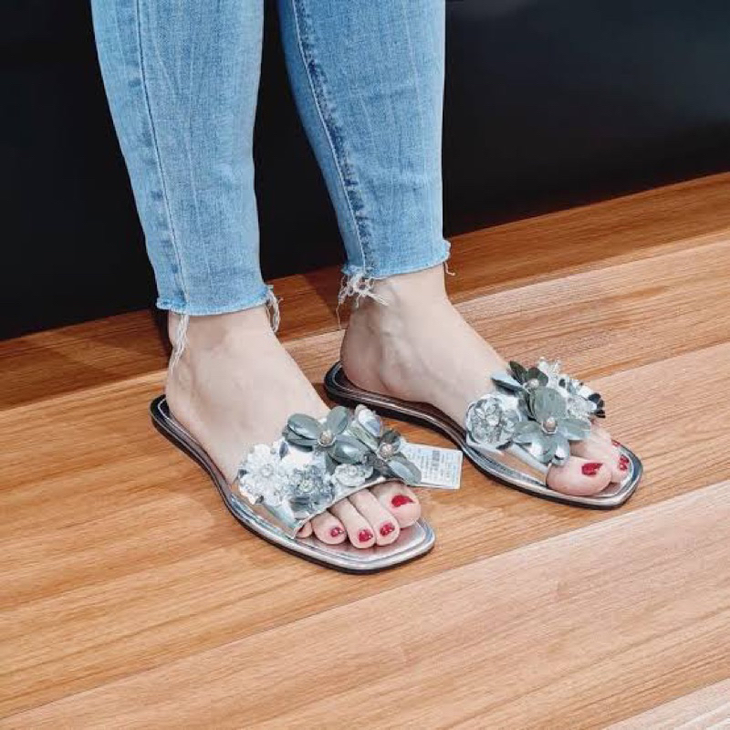 SANDAL WANITA KEKINIAN IMPORT ZS508 FLOWER SENDAL FLAT PREMIUM