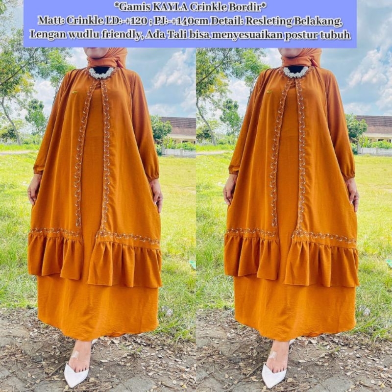 Gamis Crinkle / Gamis Crinkle Tali / Gamis Crinkle Premium / Gamis Crinkle Murah / Gamis Crinkle Ter