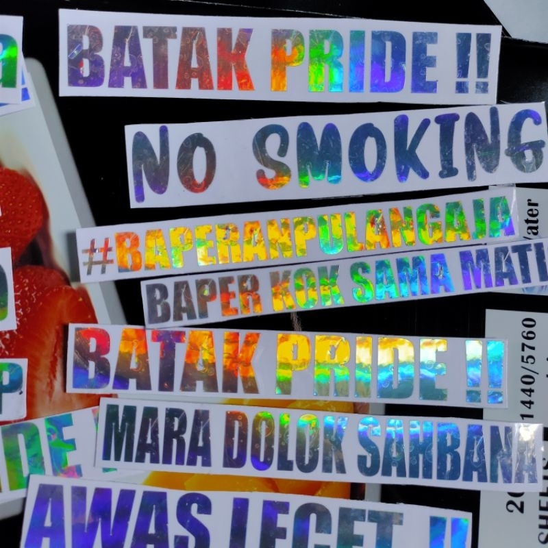 BISA REQUEST! CETAK STIKER CUTTING HOLOGRAM BISA REQUEST NAMA SESUKAMU.