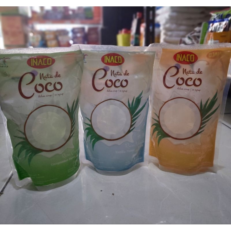 Inaco nata de coco flavor Nata de coco dalam Syrup all varian 360 gram