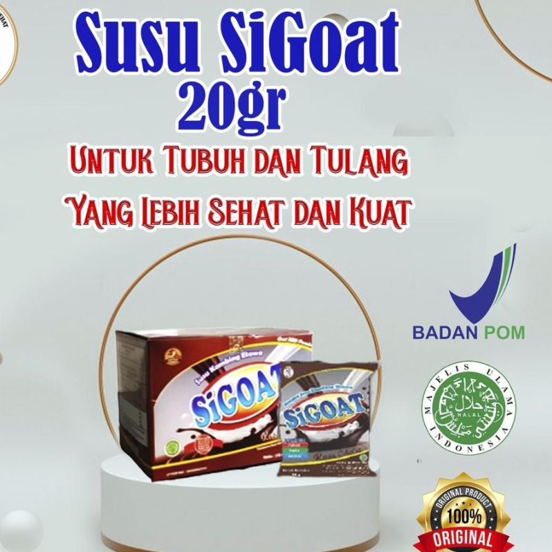 

Susu Kambing Etawa Sigoat Sachet Susu kambing Bubuk rasa coklat