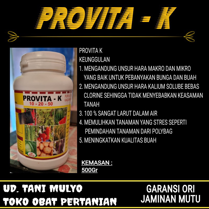 PROVITA K 10 20 50 500 GR