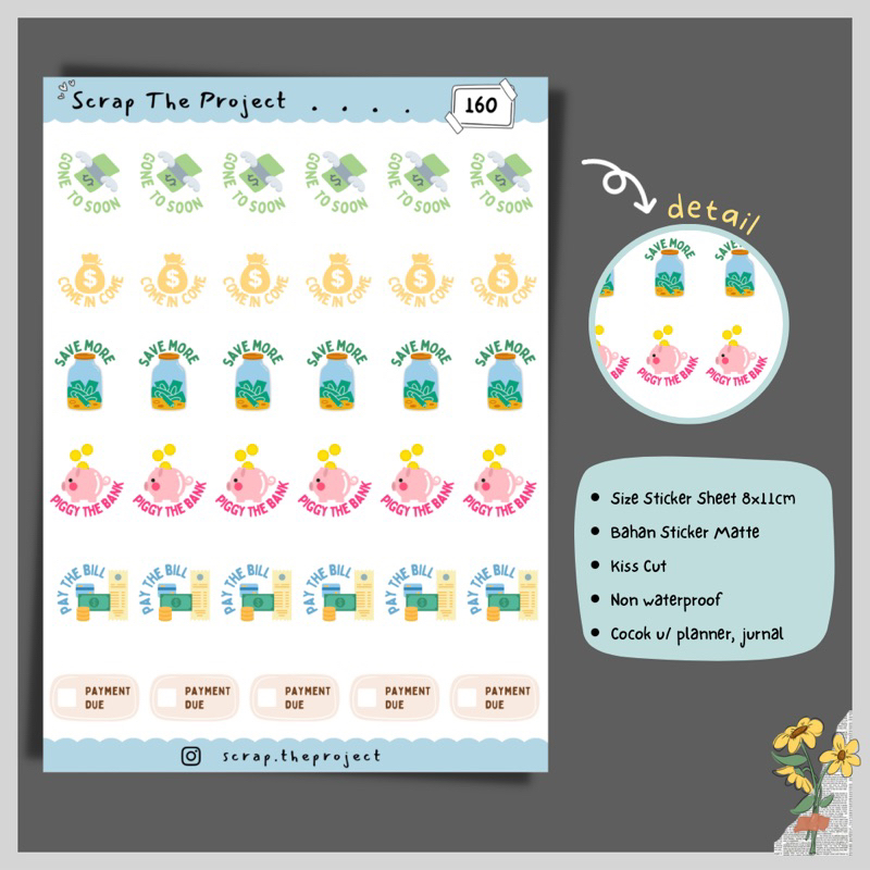 

STICKER PLANNER JOURNAL / STICKER BUDGET FINANCE / STP - 160